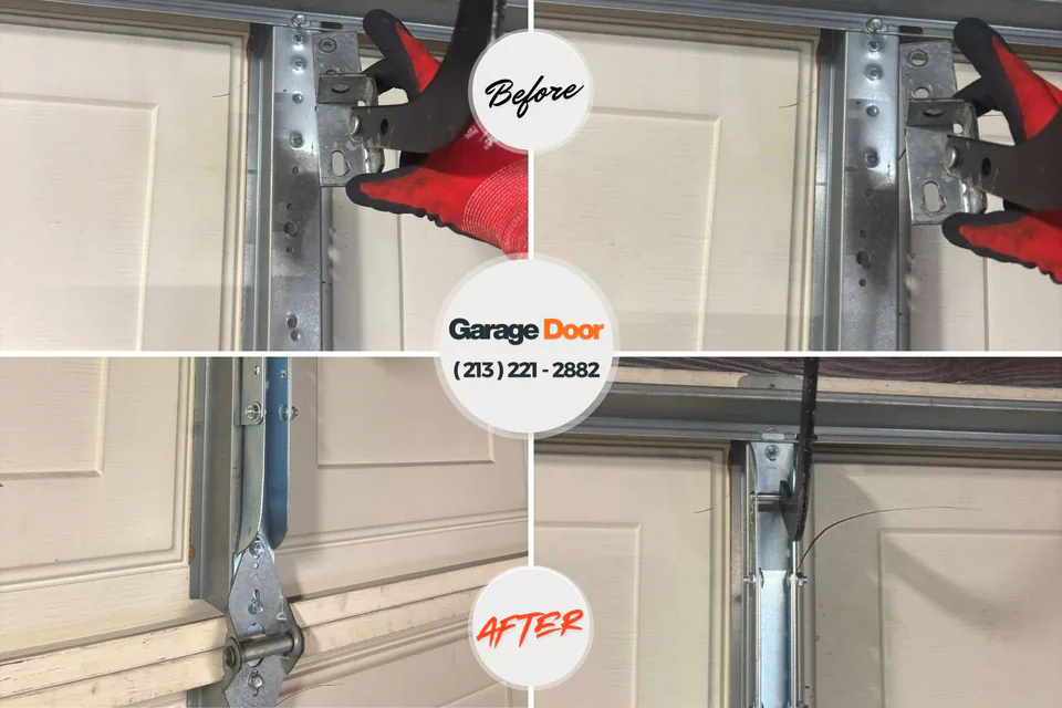 Before and after: garage door repair Mingo Junction, OH